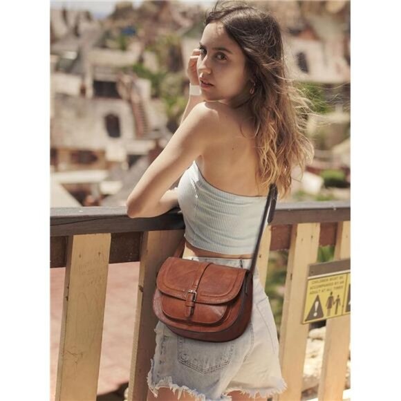 Crossbody Bags for Women,Small Saddle Purse and Boho Cross Body Handbags - Picture 2 of 7